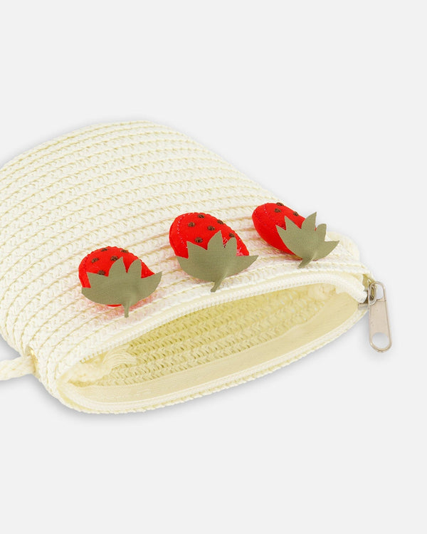 Deux Par Deux Strawberry Handbag   H30HA   Light Straw