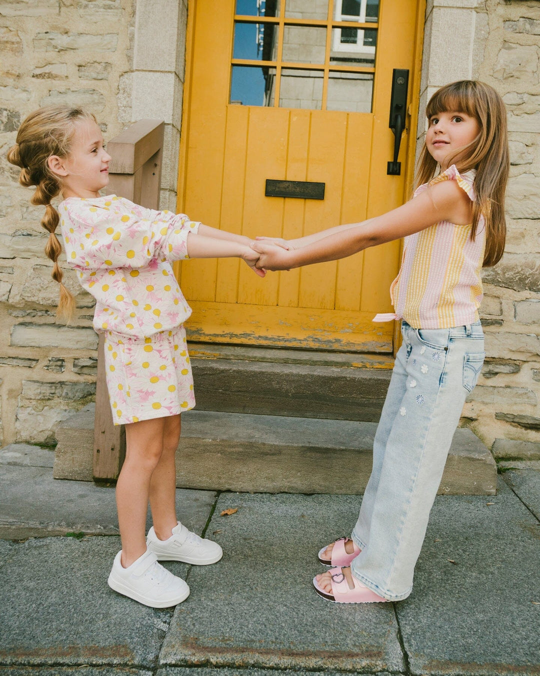 Deux Par Deux Girls Wide Leg Denim Pants   H30I20    Light Blue Denim