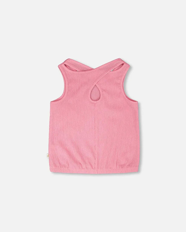 Deux Par Deux Girls Tank Top   H30I73   Begonia Pink