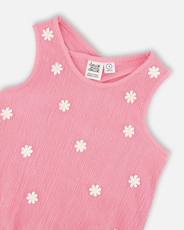 Deux Par Deux Girls Tank Top   H30I73   Begonia Pink
