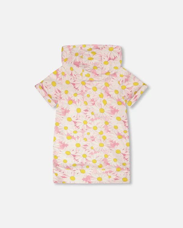 Deux Par Deux French Terry Hooded Dress   H30I86   Printed Daisies