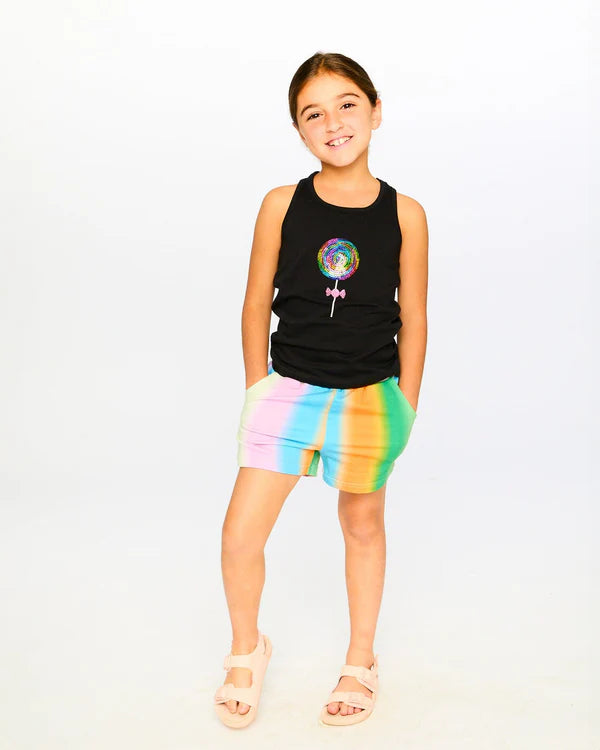 Deux Par Deux Girls Jersey Tank Top   H30J71   Anthracite