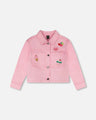 Deux Par Deux Girls Denim Jacket   H30L50   Prism Pink