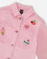 Deux Par Deux Girls Denim Jacket   H30L50   Prism Pink