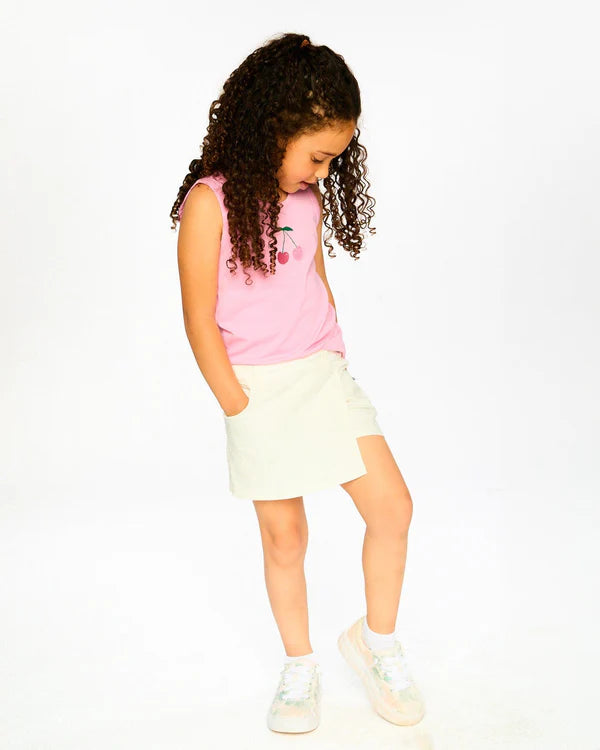 Deux Par Deux Girls Jersey Tank Top   H30L72   Prism Pink