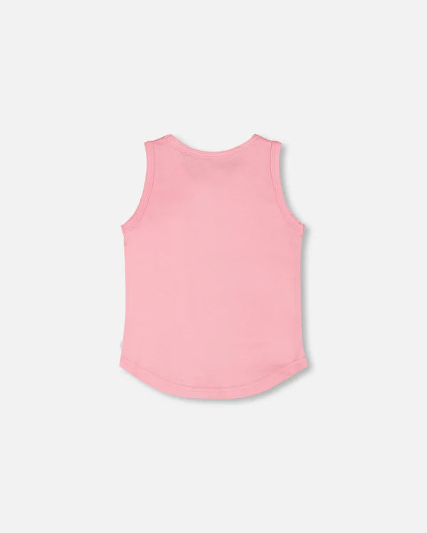 Deux Par Deux Girls Jersey Tank Top   H30L72   Prism Pink