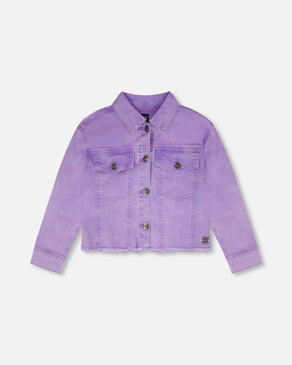 Deux par Deux Girls Denim Jacket  H30M50  Violet Tulip