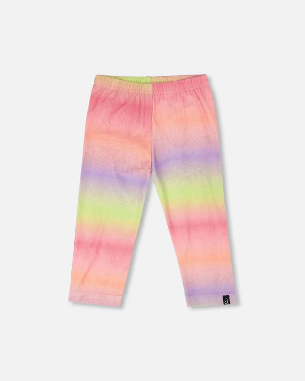 Deux Par Deux Printed Capri   H30M61   Printed Stripe Multi Color