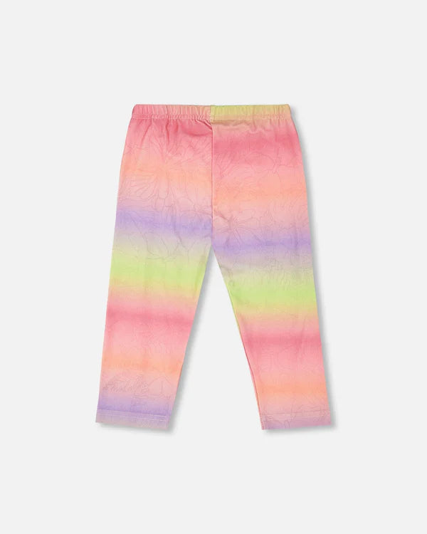 Deux Par Deux Printed Capri   H30M61   Printed Stripe Multi Color
