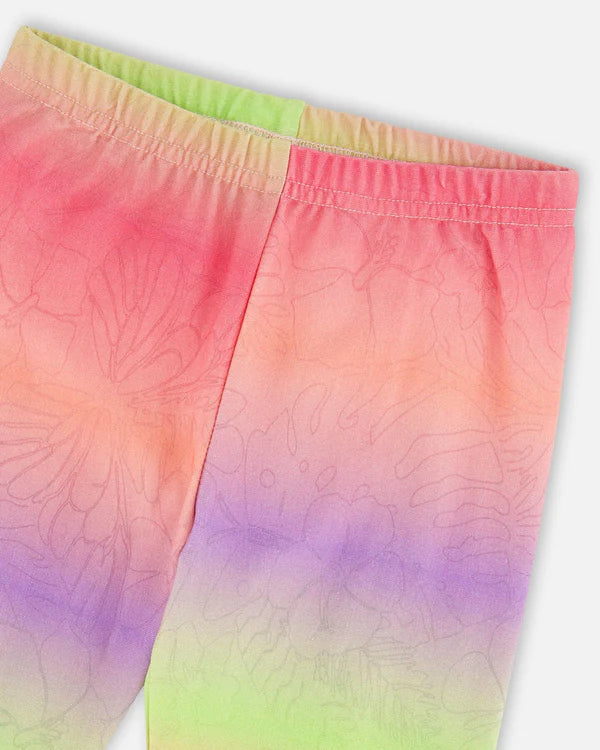 Deux Par Deux Printed Capri   H30M61   Printed Stripe Multi Color