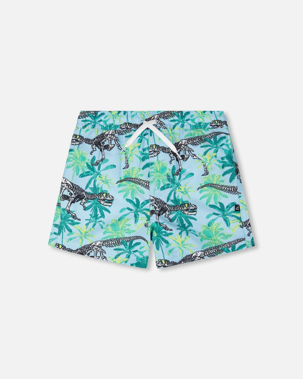 Deux Par Deux Boys Boardshorts    H30OB07   Dinosaurs Skelette