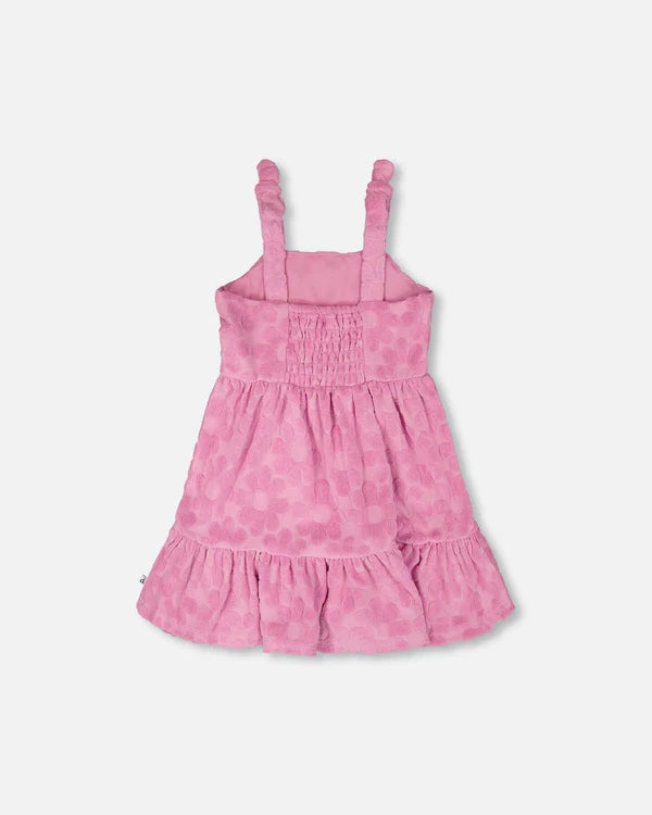 Deux Par Deux Girls Terry Beach Dress   H30OG85   Lilac Flowers