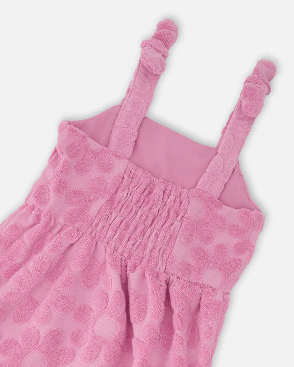 Deux Par Deux Girls Terry Beach Dress   H30OG85   Lilac Flowers