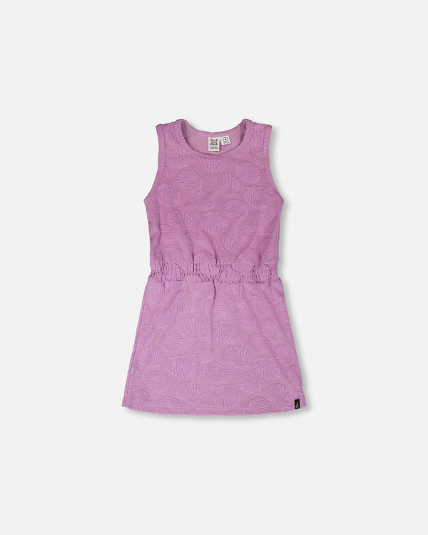 Deux Par Deux Girls Beach Dress   H30OG87   Purple Seashells