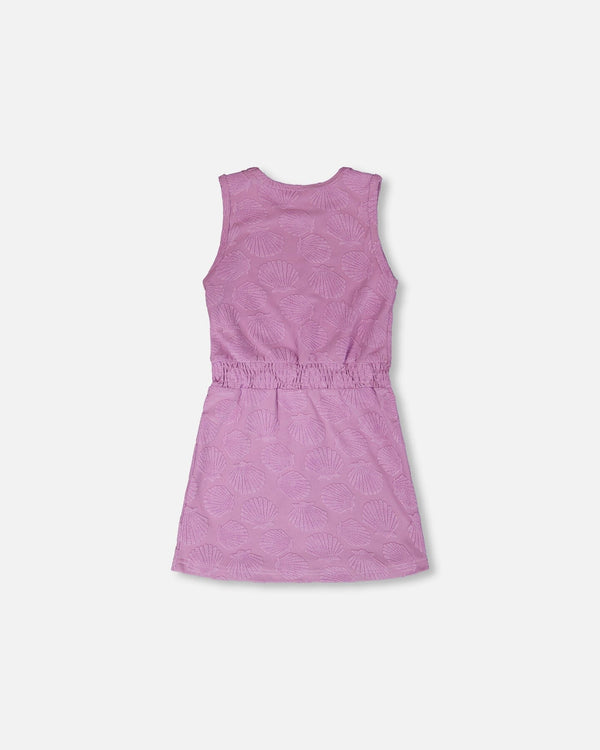 Deux Par Deux Girls Beach Dress   H30OG87   Purple Seashells