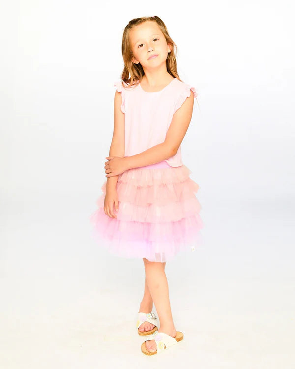 Deux Par Deux Girls Dress   H30Q90   Pink Lady