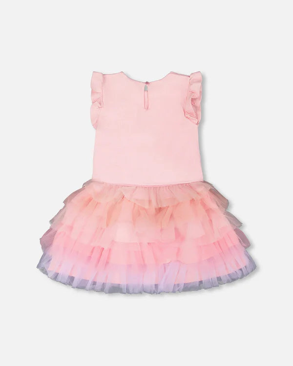 Deux Par Deux Girls Dress   H30Q90   Pink Lady