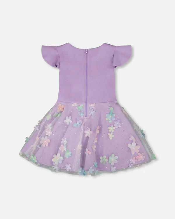 Deux Par Deux Girls Dress   H30Q95   Violet Tulip