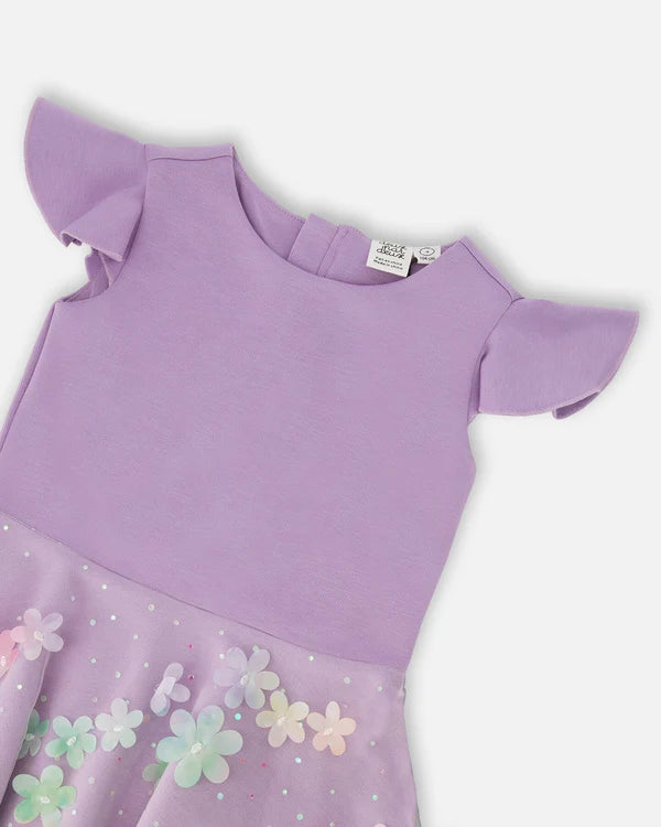 Deux Par Deux Girls Dress   H30Q95   Violet Tulip