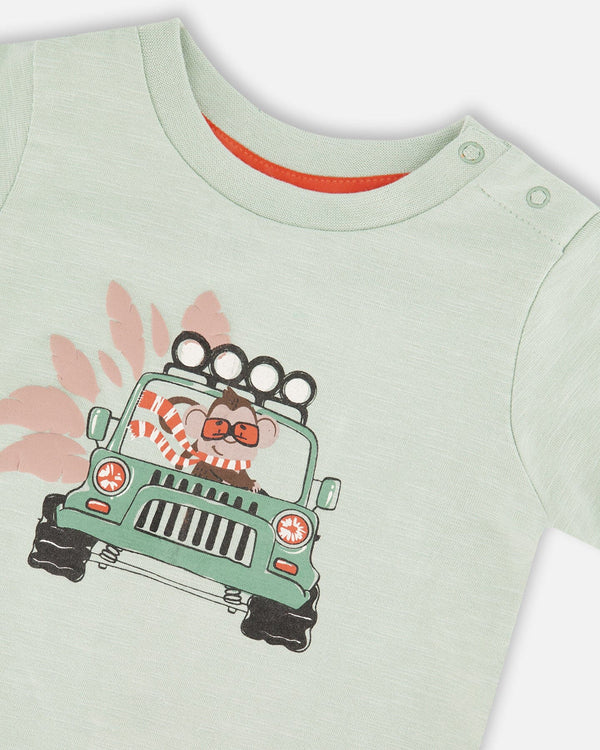 Deux Par Deux Baby Boy Tee Shirt And Short Set   H30S10   Surf Spray