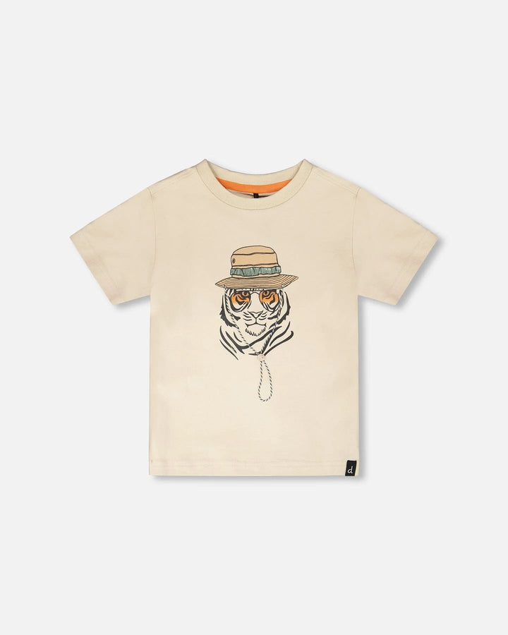 Deux Par Deux Baby Boy Tee    H30S70   Fog