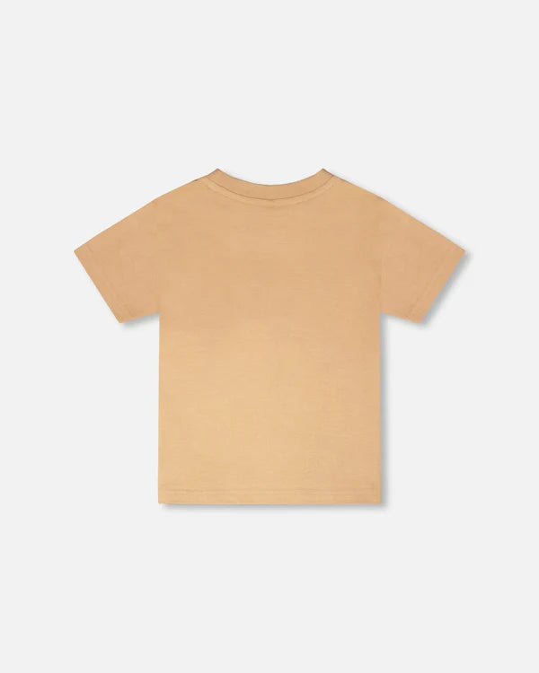 Deux Par Deux Short Sleeve Tee   H30S70   Tan