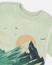 Deux Par Deux Short Sleeve Tee   H30U76   Smoke Green
