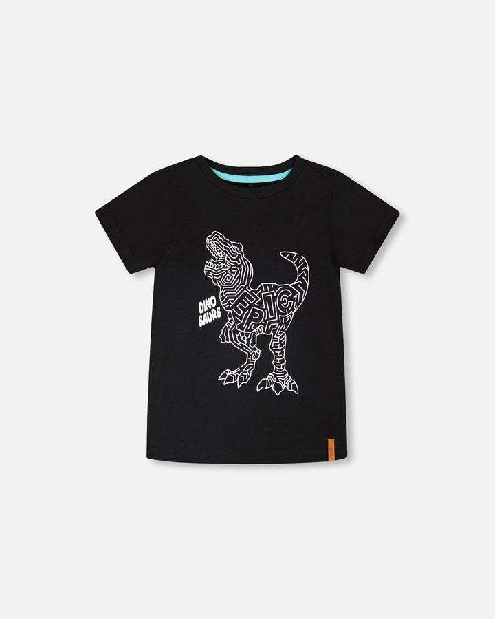 Deux Par Deux Organic Short Sleeve Tee   H30U78    Anthracite