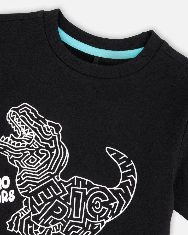 Deux Par Deux Organic Short Sleeve Tee   H30U78    Anthracite