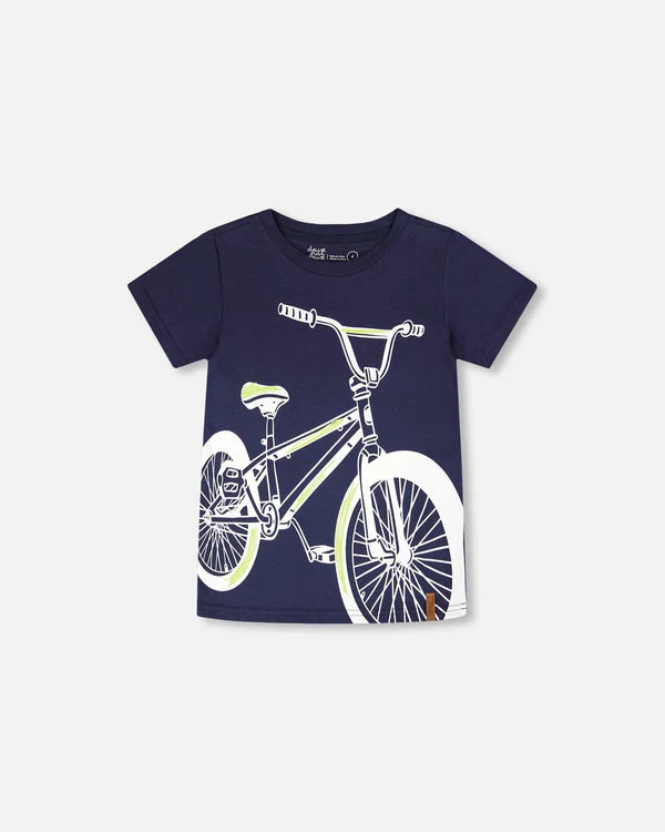Deux Par Deux Boys Short Sleeve Tee   H30U79   Peacoat