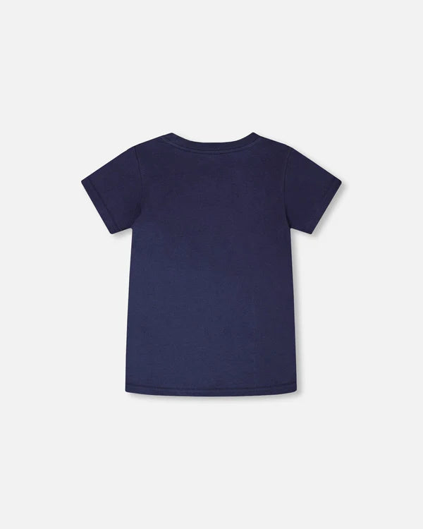Deux Par Deux Boys Short Sleeve Tee   H30U79   Peacoat