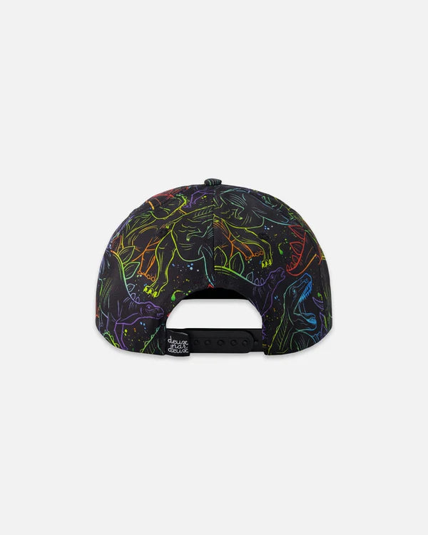 Deux Par Deux Boys Cap   H30VBC   Gradient Dinosaurs