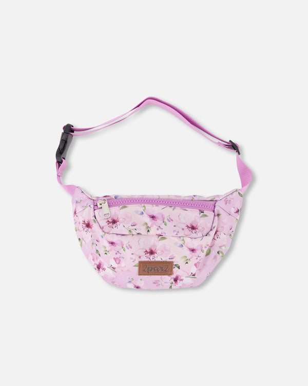 Deux Par Deux Girls Fanny Pack   H30VF   Gradient Lilac Flowers