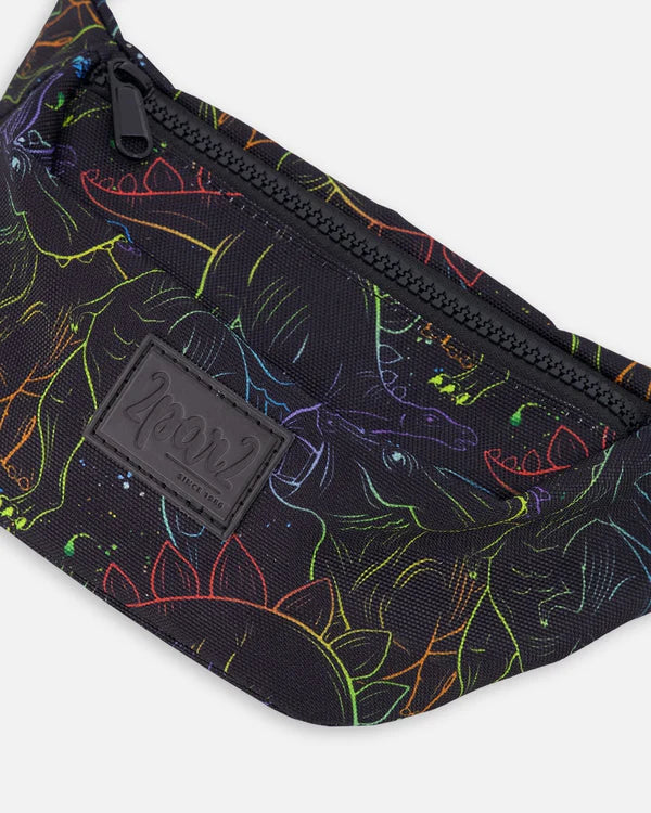 Deux Par Deux Fanny Pack   H30VF   Gradient Dinosaurs