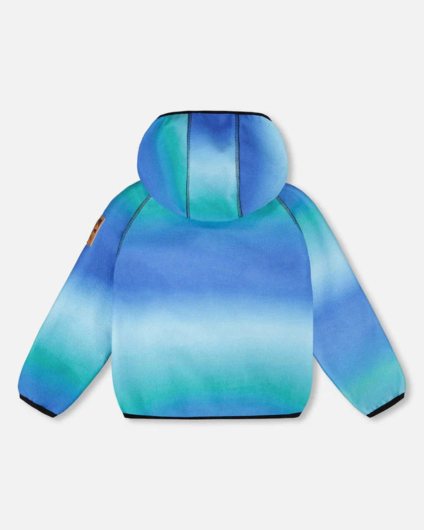 Deux Par Deux Boys Softshell Jacket   H30W43  Printed Blue Gradient