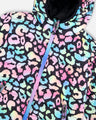 Deux Par Deux Quilted Mid Season Jacket   H30W45   Printed Rainbow Leopard