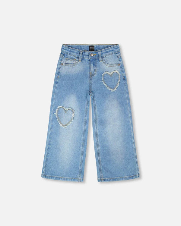 Deux Par Deux Wide Leg Jeans   H30YG20   Light Blue Denim