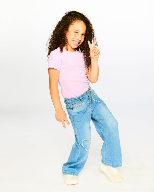 Deux Par Deux Wide Leg Jeans   H30YG20   Light Blue Denim
