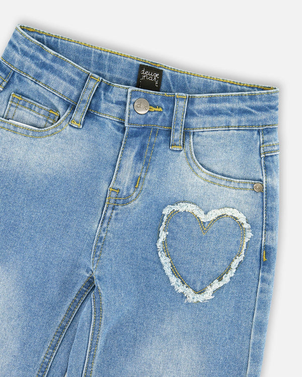 Deux Par Deux Wide Leg Jeans   H30YG20   Light Blue Denim