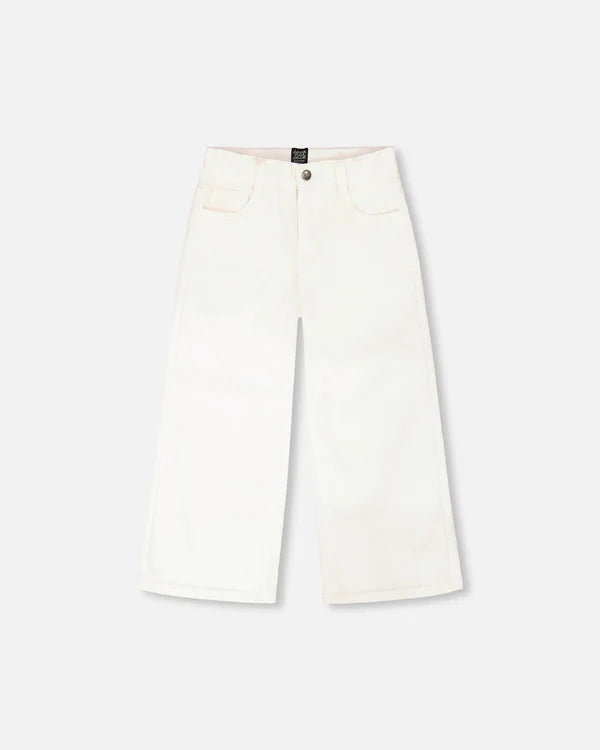 Deux Par Deux Wide Leg Jeans   H30YG21    White