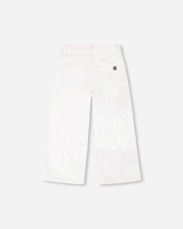 Deux Par Deux Wide Leg Jeans   H30YG21    White