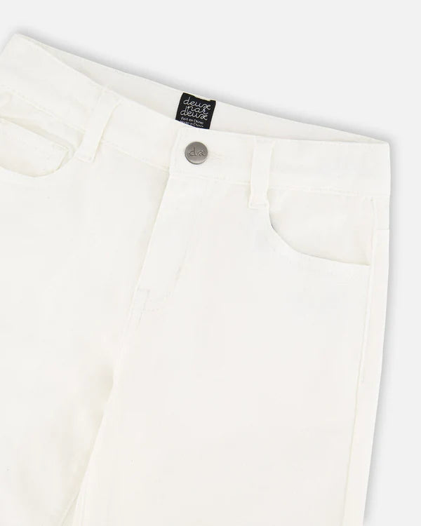 Deux Par Deux Wide Leg Jeans   H30YG21    White