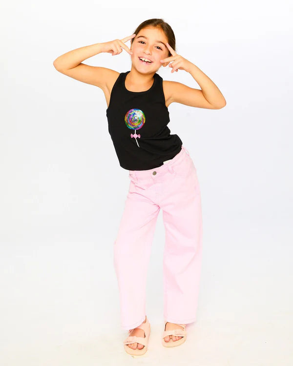Deux Par Deux Wide Leg Jeans   H30YG21   Prism Pink