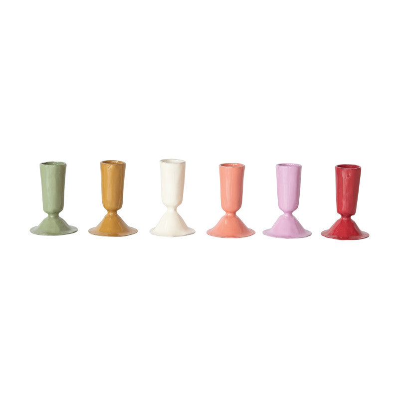 Hazel Mazel Enameled Metal Taper Holder HM0063