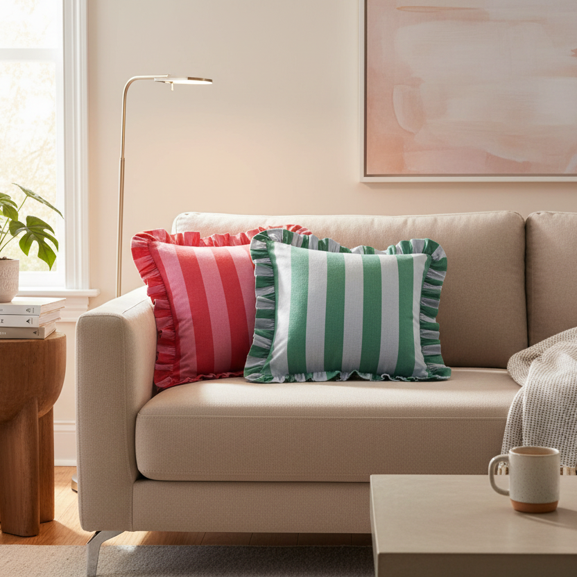 Hazel Mazel Ruffle Pillows HM0558