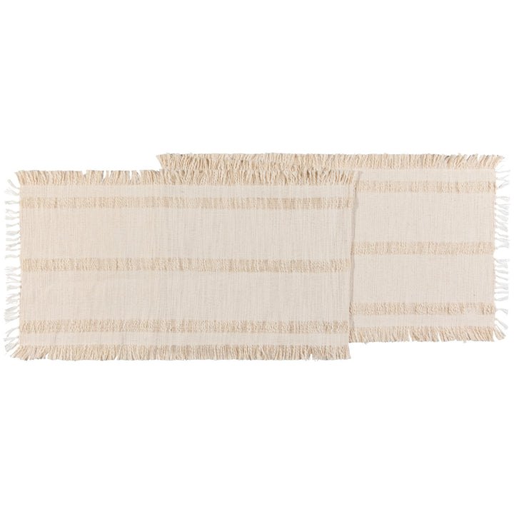 Danica Ravel Table Runner HTR4109d Ivory