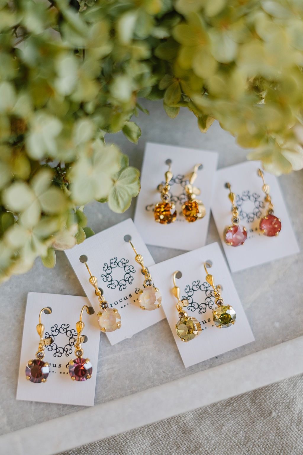 La Vie Parisienne Square Crystal Earrings 6550G