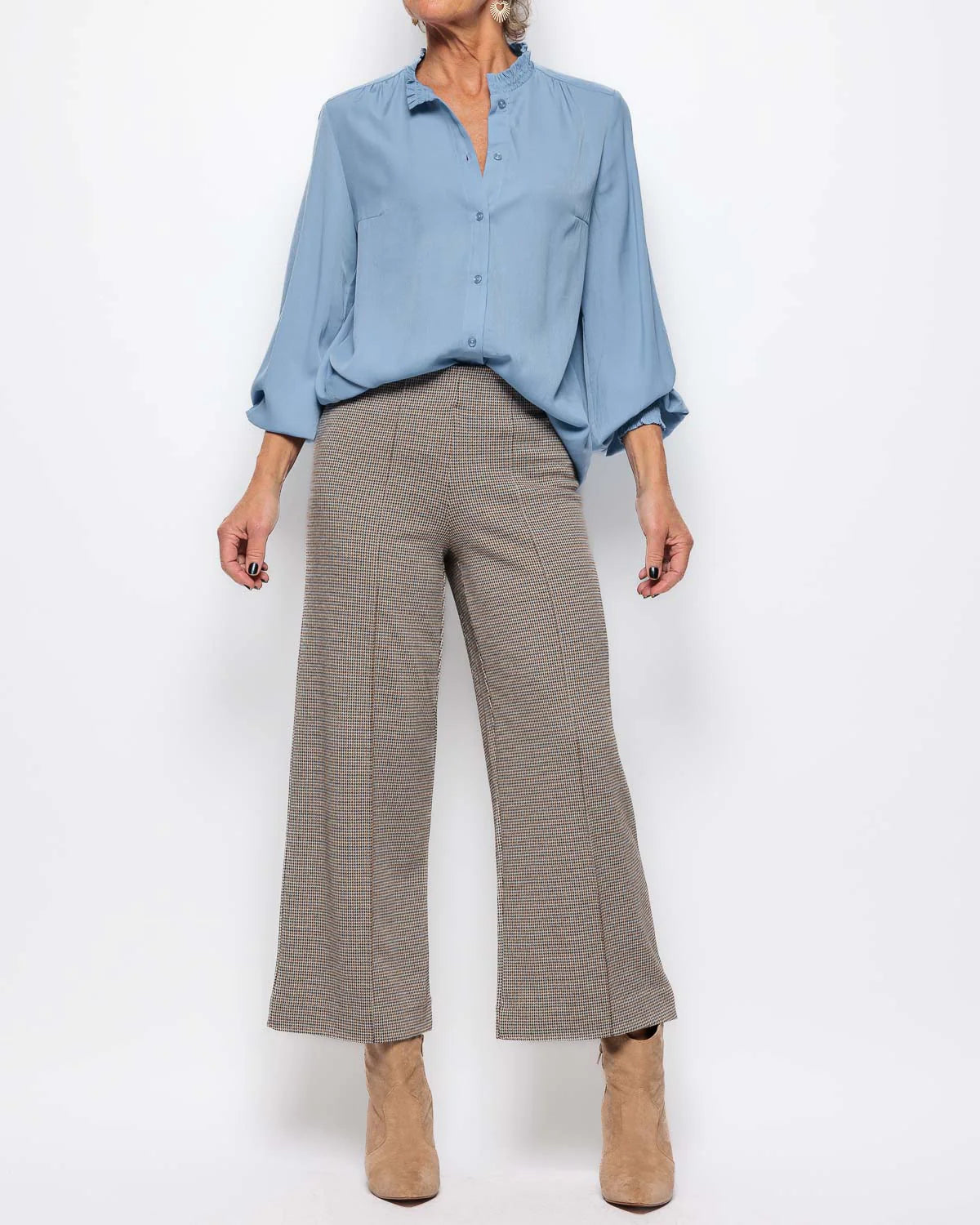 Part Two Ilisan Pant Brown Check 30305656