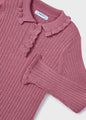 Mayoral Girls Ribbed Knit Polo  4194-20 Orquidea