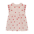 Minymo Baby Girl Dress With Embroidered Hearts   114384-5003